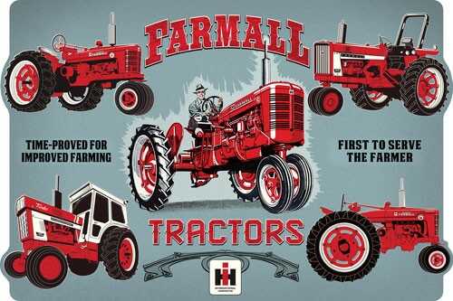 Open Road Brands Die Cut EMB Tin Sign FARMALL Maintenance