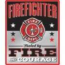 Open Road Brands Emb Tin Sign Firefighter Courage 10"x12"