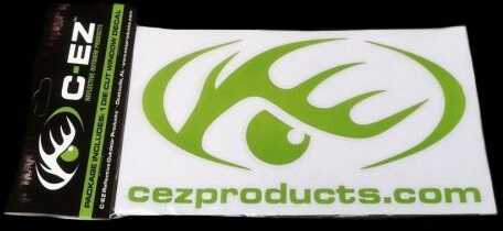 C-EZ Reflective Outdoor Products 6" White/Lime Die Cut Vinyl Decal