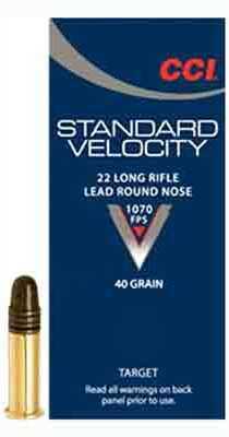 22 Long Rifle 50 Rounds Ammunition CCI 40 Grain Lead Nose