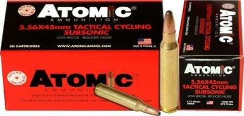 5.56mm Nato 50 Rounds Ammunition Atomic 112 Grain Soft Point Nose