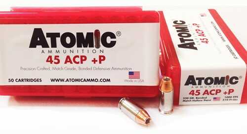 45 ACP 50 Rounds Ammunition Atomic 230 Grain Jacketed Hollow Point