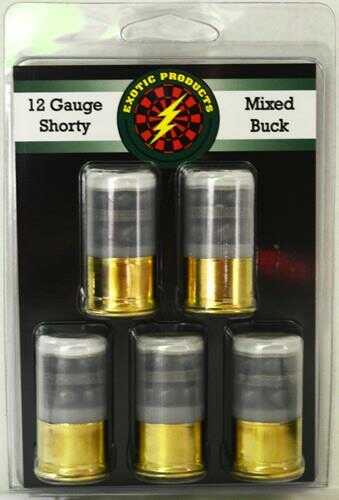 12 Gauge 5 Rounds Ammunition Exotic Products Shotgun Ammo 1 3/4" 11 Pellets Lead #4 Buck