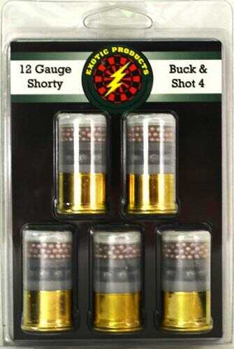 12 Gauge 5 Rounds Ammunition Exotic Products Shotgun Ammo 1 3/4" Lead #4 & 7 1/4