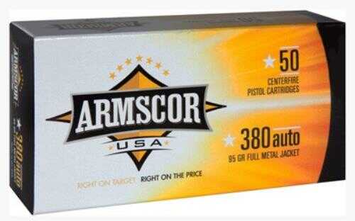 Armscor Precision Inc Ammunition .380 ACP 95 Grain FMJ 50-Pack Made USA