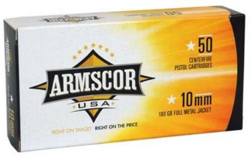 10mm 50 Rounds Ammunition Armscor Precision Inc 180 Grain Full Metal Jacket