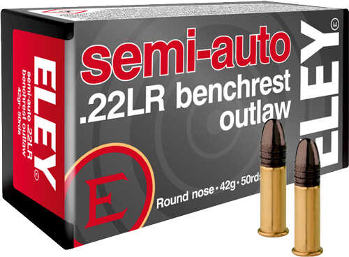 Eley Outlaw 22 Lr 42 Gr Semiauto Ammo 50 Round Benchrest