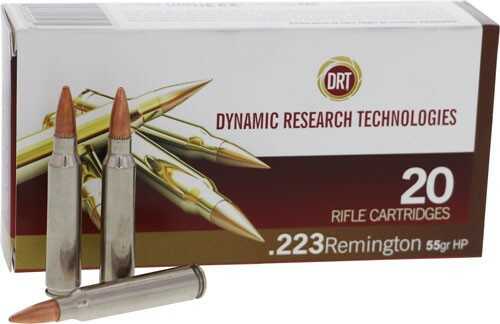 223 Remington 20 Rounds Ammunition Dynamic Research Technologies 55 Grain Fragmenting Hollow Point