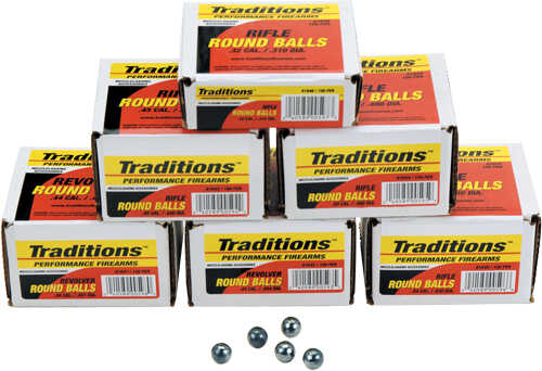 Traditions Bullets Revolver ROUNDBALL .36Cal .3756 100Pk