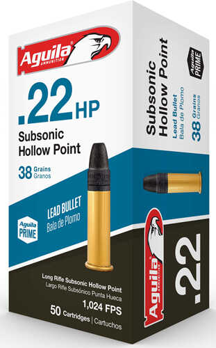 Aguila 22 LR Subsonic 38 Grain LDHP 1025 fps Case Lot 1000 Rounds
