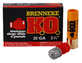 20 Gauge 5 Rounds Ammunition Brenneke 3/4" oz Slug #Slug