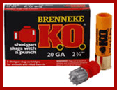 20 Gauge 5 Rounds Ammunition Brenneke 3/4" oz Slug #Slug