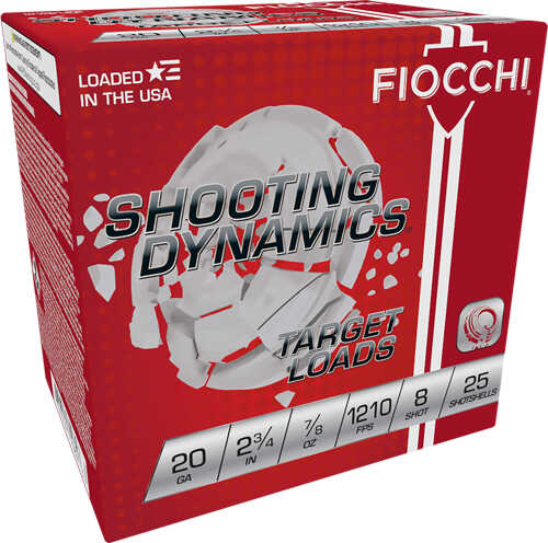 Fiocchi 20 Gauge 2.75" #8 1210 Fps 7/8 Oz 250 Rounds Case Lot