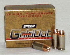 40 S&W 20 Rounds Ammunition Speer 165 Grain Hollow Point