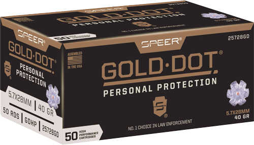 5.7x28MM 40 Grain Jacketed Hollow Point 50 Rounds Speer Ammunition