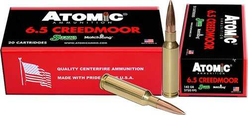 6.5 <span style="font-weight:bolder; ">Creedmoor</span> 20 Rounds Ammunition Atomic 142 Grain Hollow Point