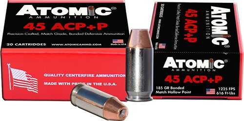 45 ACP 20 Rounds Ammunition Atomic 185 Grain Hollow Point