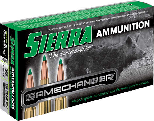 Sierra 300 AAC Blackout 125 Gr Tipped Gameking Ammo - 20 Rounds for Precision Hunting