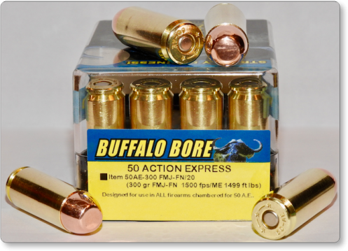 50 Action Express 20 Rounds Ammunition Buffalo Bore 300 Grain Full Metal Jacket