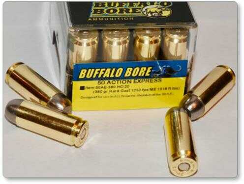 50 Action Express 20 Rounds Ammunition Buffalo Bore 380 Grain Lead
