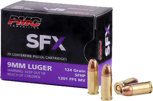 PMC 9mm Luger 124 Gr SFX HP 20 Rounds