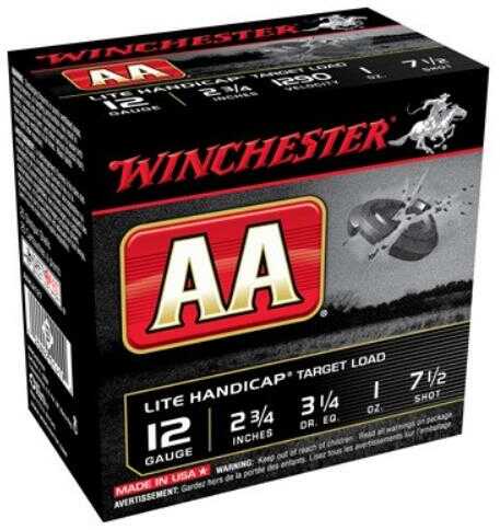 12 Gauge 25 Rounds Ammunition Winchester 2 3/4" 1 oz Lead #7 1/2