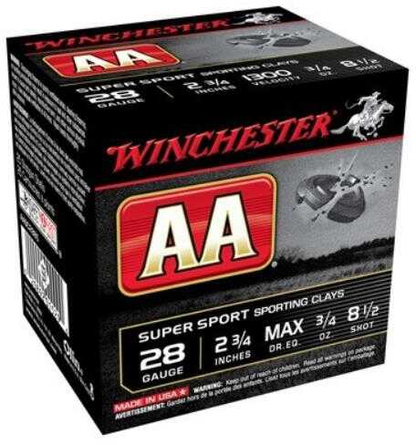 28 Gauge 25 Rounds Ammunition <span style="font-weight:bolder; ">Winchester</span> 3/4" oz Lead #8 1/2