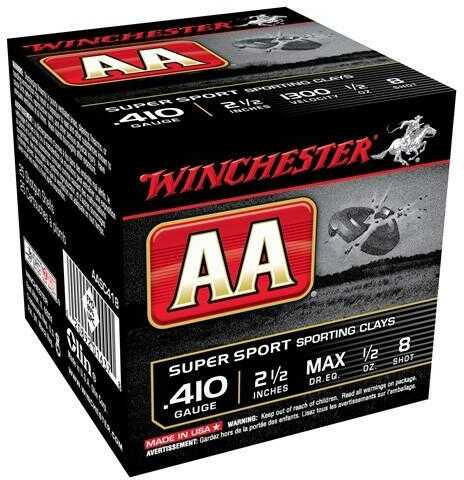 410 Gauge 25 Rounds Ammunition Winchester 1/2" oz Lead #8