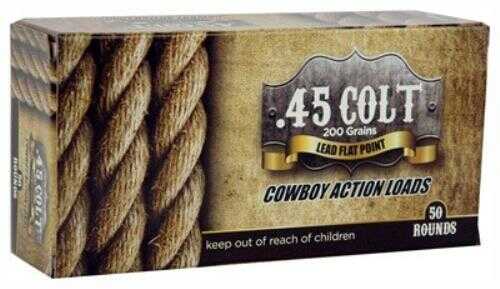 45 Colt 50 Rounds Ammunition American Cowboy Ammo 200 Grain Lead