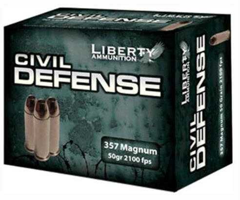 Click to see larger image. 357 Magnum 20 Rounds Ammunition Liberty 50 Grain Hollow Point