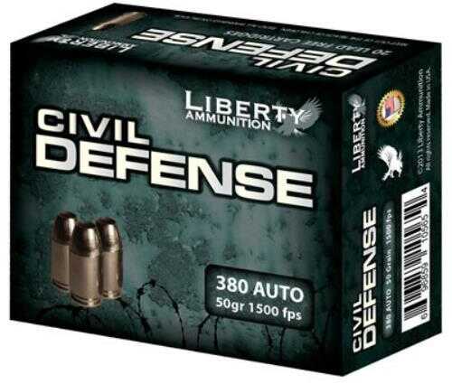 380 ACP 20 Rounds Ammunition Liberty 50 Grain Hollow Point