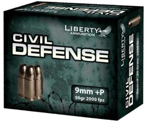 9mm Luger 20 Rounds Ammunition Liberty 50 Grain Hollow Point