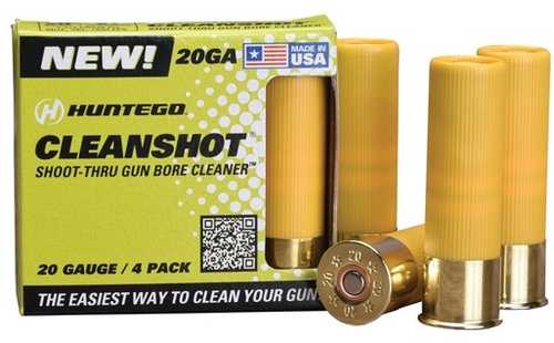 Huntego Clean-Shot Archery Shoot Through Gun Bore Cleaner 20 Gauge 4-Pack