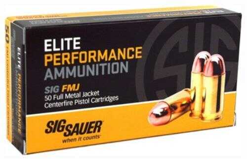 10mm 50 Rounds Ammunition Sig Sauer 180 Grain Full Metal Jacket