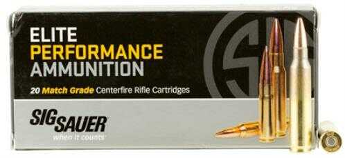 <span style="font-weight:bolder; ">223</span> Remington 20 Rounds Ammunition Sig Sauer 77 Grain Open Tip Match