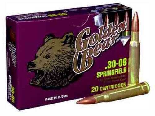 30-06 Springfield 20 Rounds Ammunition Bear 145 Grain Full Metal Jacket