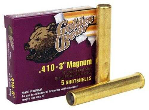 Click to see larger image. 410 Gauge 5 Rounds Ammunition Bear 3" 97 GR Slug #Slug