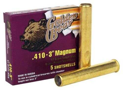 410 Gauge 5 Rounds Ammunition Bear 3" 97 GR Slug #Slug