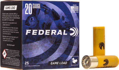 Federal Game Load 20ga 2.75" 7/8oz 1210fps #6 25 Round
