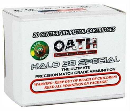 38 Special 20 Rounds Ammunition OATH 123 Grain Full Metal Jacket