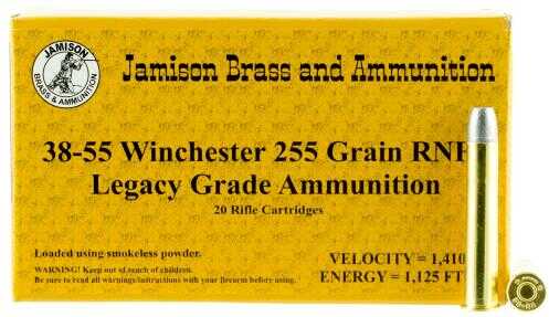 38-55 Winchester 20 Rounds Ammunition Jamison 255 Grain Lead