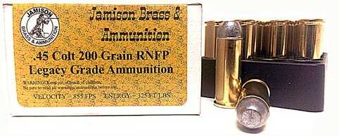 45 Colt 20 Rounds Ammunition Jamison 200 Grain Lead
