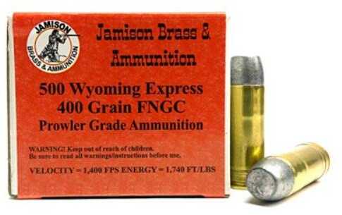 500 Wyoming Express 20 Rounds Ammunition Jamison 400 Grain Lead