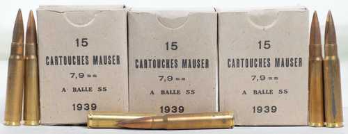 Century Arms Greek Ammo 8mm Mauser 198 Grain Full Metal Jacket 945 Round Case Surplus Corrosive