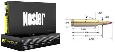 243 Winchester 20 Rounds Ammunition Nosler 90 Grain Ballistic Tip