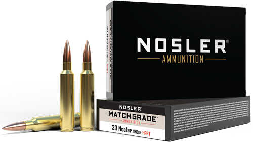 Nosler Match Grade 30 Nosler 190Gr Custom HPBT 20Rd 10Bx/Cs