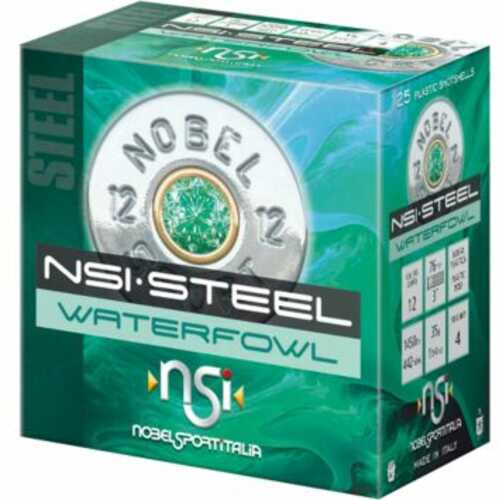 NSI Steel Waterfowl 12 Ga 3" 1450 Fps. 1-1/4Oz #4 25 Round Box