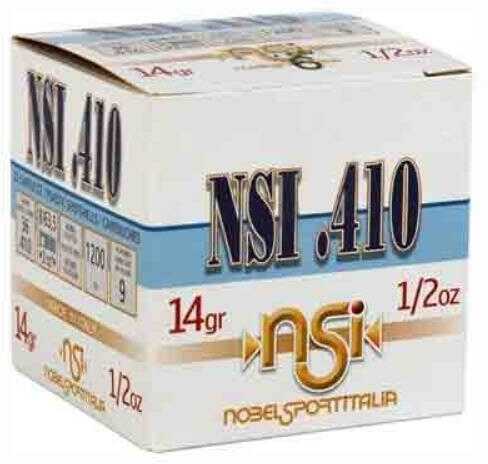 410 Gauge 25 Rounds Ammunition Nobel Sport 1/2" oz Lead #8