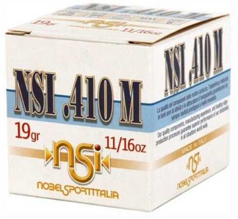 410 Gauge 25 Rounds Ammunition Nobel Sport 3" 11/16 oz Lead #7 1/2