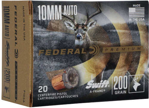 Federal 10MM 200Gr s A-Frame JHP Ammo 20 Round